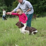 My up and coming gundog trainer getting a few tips!